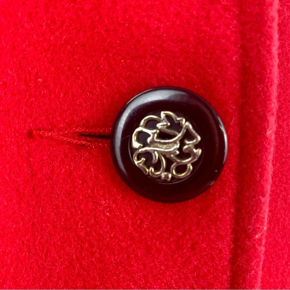 Vintage United Fashions Red Wool Coat - Picture 8 of 13